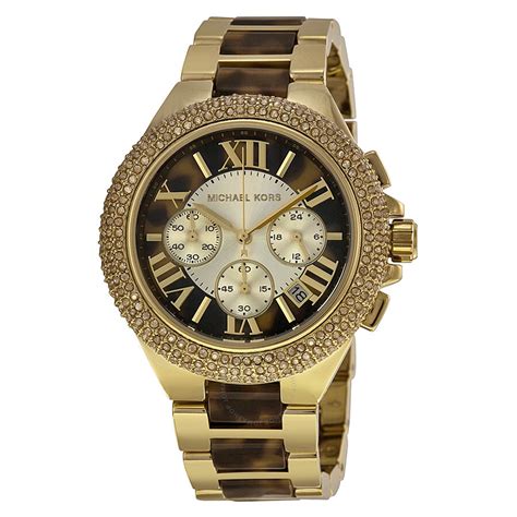 gold tortoise shell michael kors watch|Michael Kors petite lock.